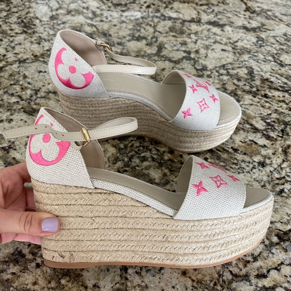 Louis Vuitton Starboard Wedge Sandals - Picture 1 of 6